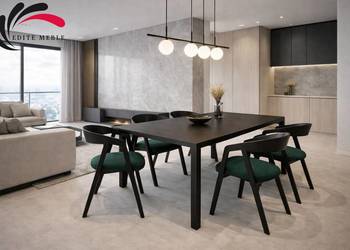 Krzesło Drewniane Tapicerowane Szmaragdowy KDD-58