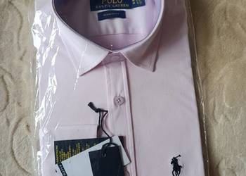 Koszula męska Ralph Lauren - bawełniana, różowa rozmiar L regular fit
