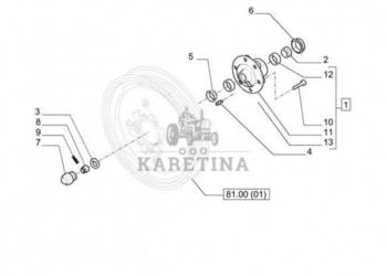 New Holland T6010 Piasta 81823160