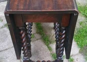 Rozkładany stół – styl vintage / barley twist, lite drewno