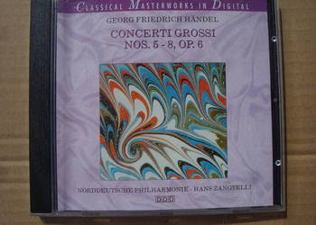 $ 2 Plyty CD; G.F.HANDEL--cONCERTI GROSSI.OP.6NOS.1--9, 1999 rok.