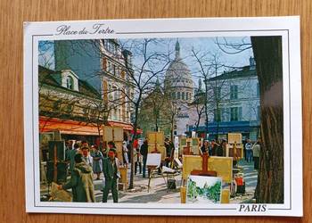 PARYŻ - WIDOK NA PLAC TERTRE NA MONTMARTRE