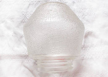 prl klosz korytarzowy, prl lampa korytarzowa, szklany klosz łazienkowy prl