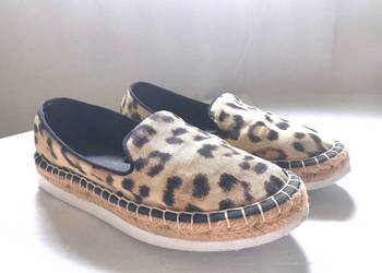 Espadryle damskie Panterka brąz r. 37 H&M Divided stan bdb-