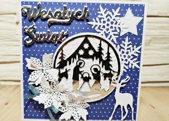 Kartka świąteczna ręcznie robiona/Kartka bożonarodzeniowa Kartka świąteczna ręcznie robiona/Kartka bożonarodzeniowa