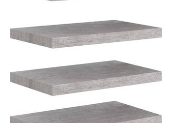 Półki ścienne 4 szt. szarość betonu 50x23x38 cm MDF WM-326596