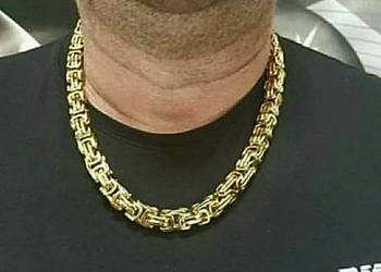 Gruby łańcuszek męski splot królewski stal chirurgiczna waga 130 gram 60 cm