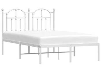 Łóżko Metalowe Białe Rama Łóżka Ze Stelażem Biała 120x200 cm WM-353486
