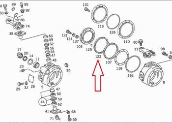 3853311180 uszczelniacz zwrotnicy piasty mercedes 4x4 1820