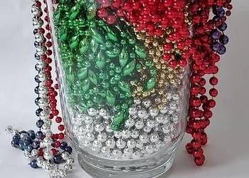 łańcuchy, korale, ozdoby, choinka