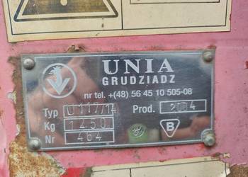 Pług Unia Ibis XXL 3+1 resor