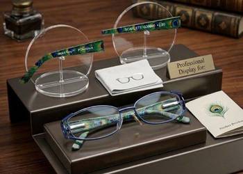 Eleganckie metalowe okulary do czytania +2.50 | Wzór Pawie Pióro