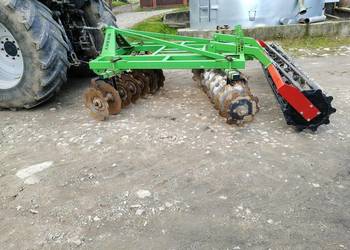 Brona talerzowa KA-ROL X 3 m + NOWY wał rurowy (agromasz akpil unia bomet)