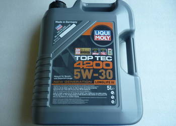 Olej LIQUI MOLY TOP TEC 4200 5W30 5L (VW 504 00/507 00) odb.POZNAŃ