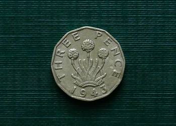 WIELKA BRYTANIA - 3 pensy (1943r)