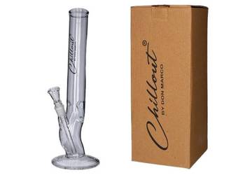 Bongo Szklane Chillout 40 cm Profilowane Fajka Wodna z Lodową Komorą