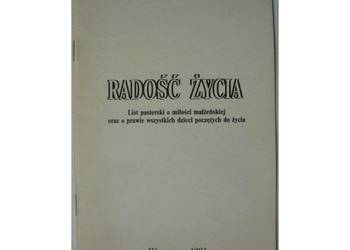 Radość życia list pasterski o miłości małżeńskiej oraz o prawie wszystkich