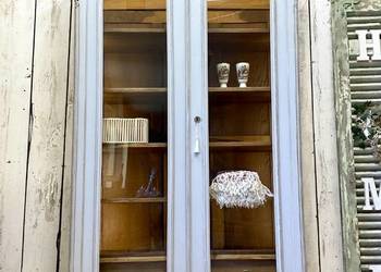 Witryna odnowiona jasno szara biblioteka LUDWIK XV Francja I pół. XX w.