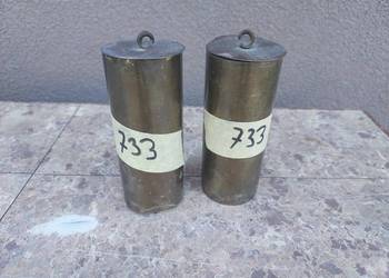 733 obciążniki 2szt wagi starego zegara linkowego żyłkowego 1,4kg