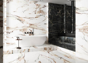 Gres półmatowy 120x120 CALACATTA GOLD CARARA