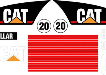 NAKLEJKI NA MASZYNĘ CAT 318B