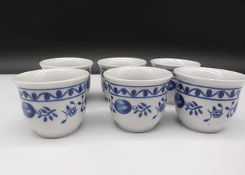 Kieliszki do jajek, wzór cebulowy, porcelanowe KAHLA 6 szt.
