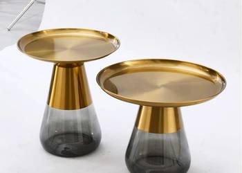 Zestaw 2 Stolików Kawowych Tiffany Gold, Wysyłka 24H, Dostawa 0zł!
