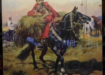 kopia obrazu J.Brandta "furażer" olej na płótnie 90x80