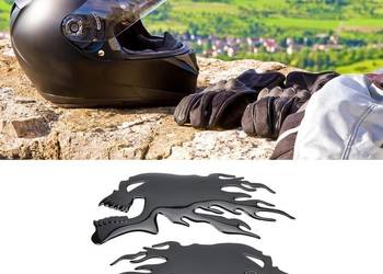 Naklejki czacha na motocykl motor quad rower auto kolor czarny