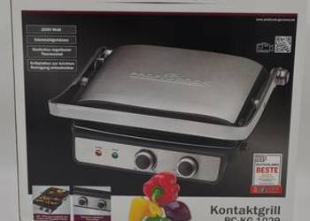 Grill elektryczny Profi Cook kontaktowy składany srebrny 2000 W