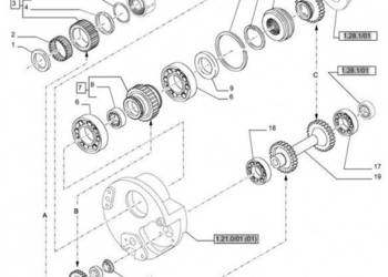 New Holland T6010 T6090 T6070 Koło zębate 81878934