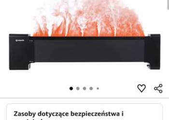 Grzejnik elektryczny czarny połysk