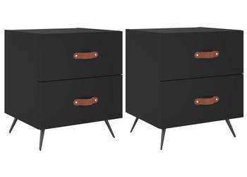Szafki nocne 2 szt. czarne 40x35x475 cm WM-827247