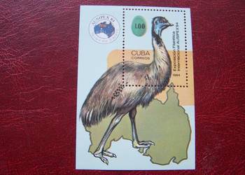Kuba 1984 MNH Mi. bl. 85 Fauna Ptaki Struś  a