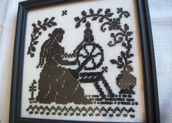 obraz wyszyty krzyżykami