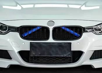 Listwy ozdobne do wsporników, do grilla BMW 1/2/3/4 NIEBIESKIE - NOWE!
