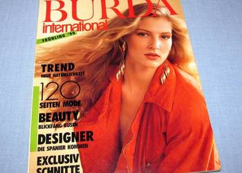 Burda International Wiosna 1990 moda szycie wykroje