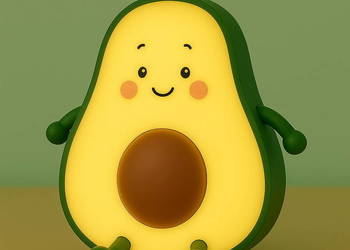 Lampka dziecięca AWOKADO - lampka nocna LED z akumulatorem, dla dzieci