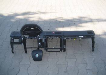 skoda fabia 1 i lift 04-07r deska rozdzielcza konsola 2x poduszki powietrz…