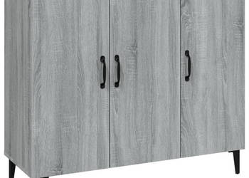 Szafka szary dąb sonoma 90x34x80 cm materiał drewnopochodny WM-817463