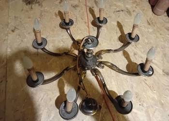 Żyrandol świecznikowy 8-ramienny styl retro antyk