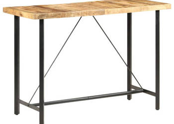 Stolik barowy 150x70x107 cm surowe drewno mango WM-286612