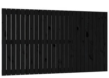 Wezgłowie łóżka czarne 1595x3x90 cm lite drewno sosnowe WM-824902