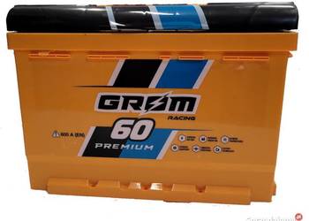 Akumulator 60Ah 600A EN Grom Racing  PRAWY PLUS