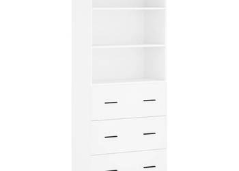 Witrynka biała 695x34x180 cm materiał drewnopochodny WM-3189397