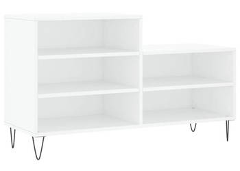Półka na buty biała 102x36x60 cm materiał drewnopochodny WM-831388
