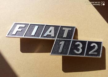 Fiat 132 napis znaczek emblemat aluminium Italy