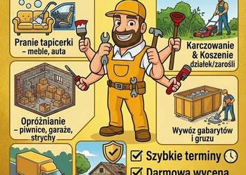 Opróżnianie mieszkań działek transport karczowanie Chełm koszenia