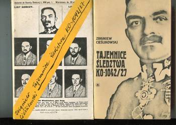Tajemnice śledztwa KO-1042/27 - Zbigniew Cieślikowski  2 wydania