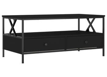 Stolik kawowy czarny 100x51x45 cm materiał drewnopochodny WM-835299